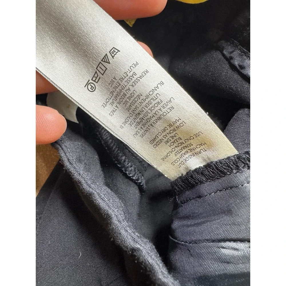 Maeve Anthropologie Black Linen Blend Straight Leg Trousers Pants Womens Size 6‎